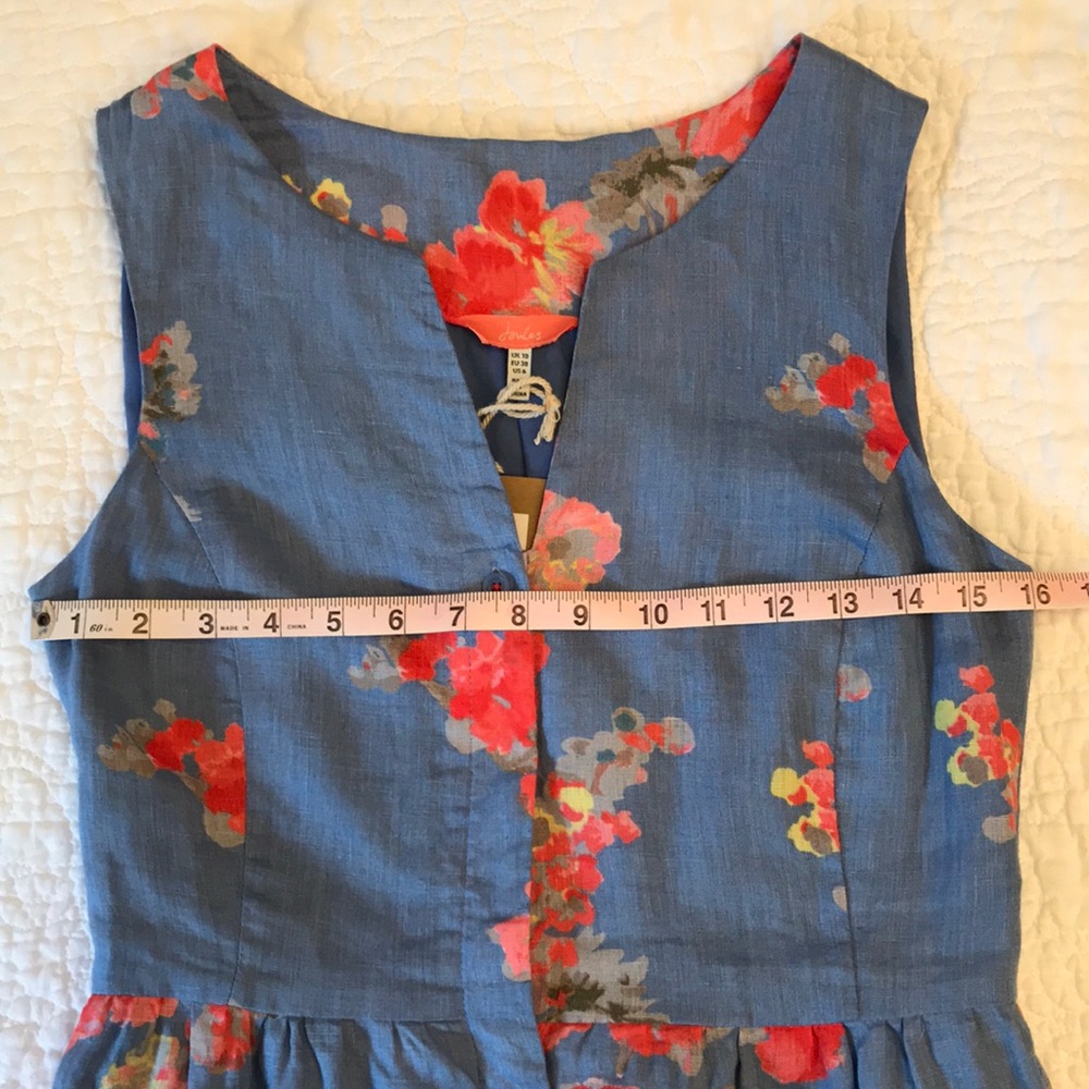 Joules Lisia Blue Floral Dress Size 6